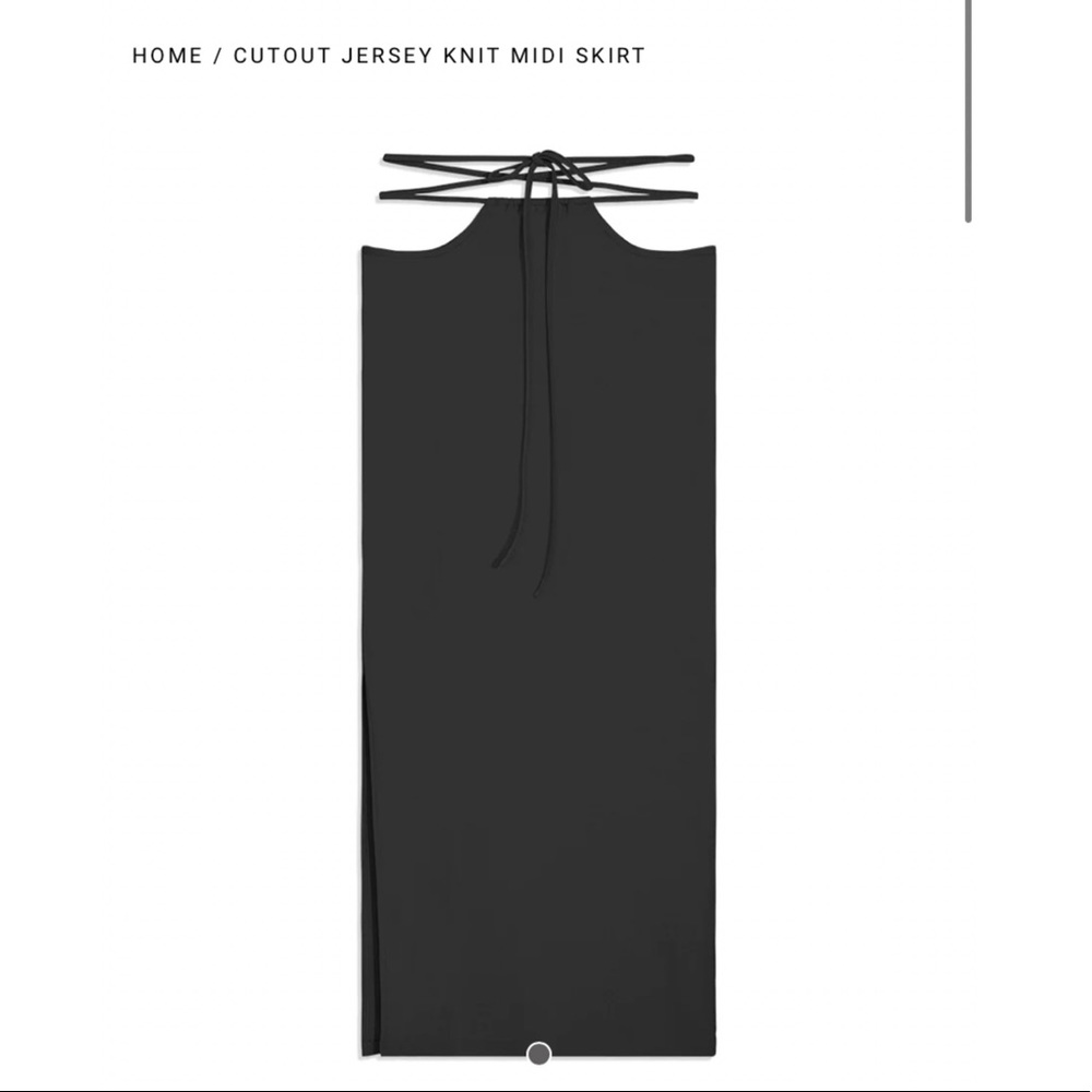 WEWOREWHAT Cutout Midi Skirt in Black